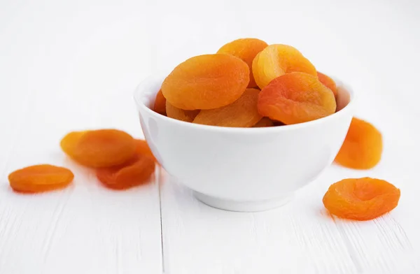 Dried apricots on a table — Stock Photo, Image