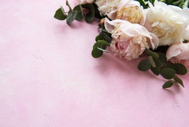 pembe peonies ile arka plan
