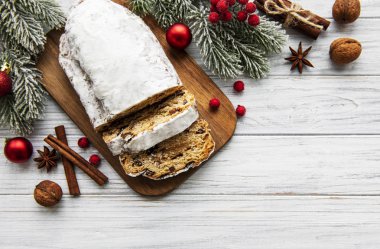 Ahşap arka planda Noel çalıntısı