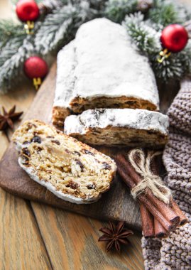 Ahşap arka planda Noel çalıntısı