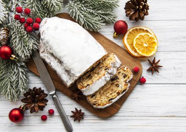 Ahşap arka planda Noel çalıntısı
