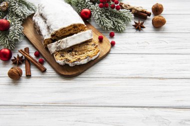 Ahşap arka planda Noel çalıntısı