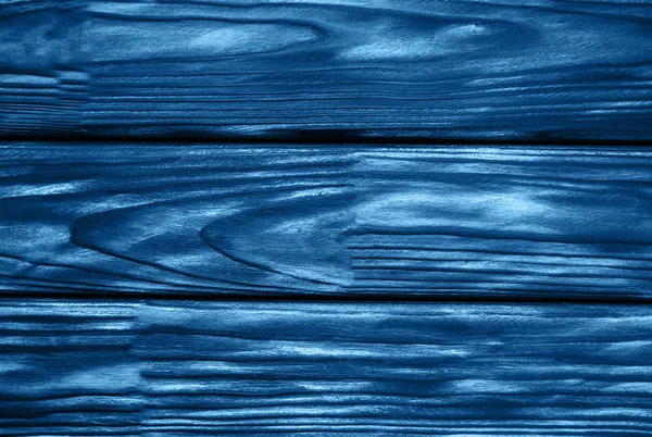 Placa de madeira velha tonificada cor azul clássico — Fotografia de Stock