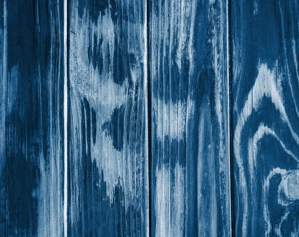 Vechi fundal din lemn tonifiat culoare albastru clasic — Fotografie, imagine de stoc
