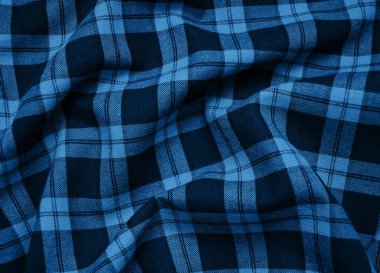 desenli damalı kumaş tonlu klasik mavi renk