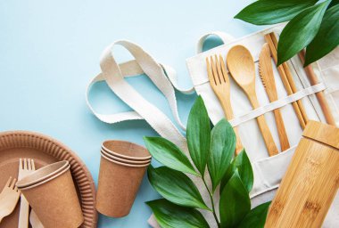 Sıfır atık konsepti, geri dönüştürülmüş sofra takımı