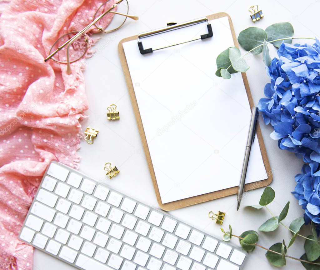 Home office desk workspace