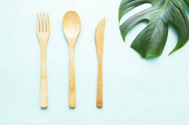 Çevre dostu bambu çatal bıçak seti