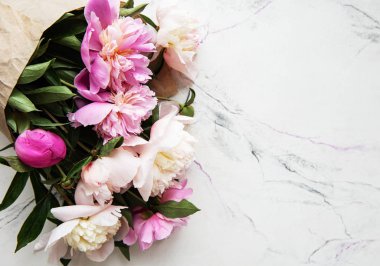 pembe peonies ile arka plan