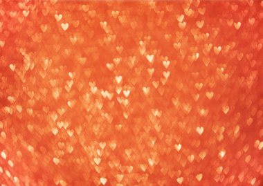 Turuncu kalpler bokeh.