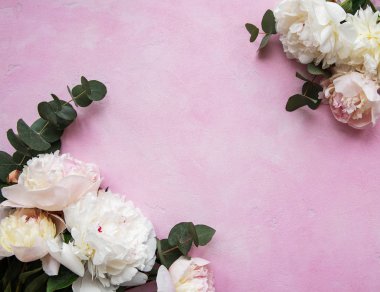 pembe peonies ile arka plan