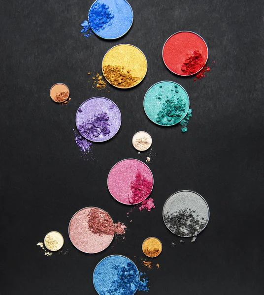 Assorted colors eyeshadow — Stock Photo, Image