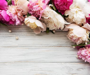 pembe peonies ile arka plan