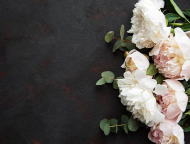 pembe peonies ile arka plan