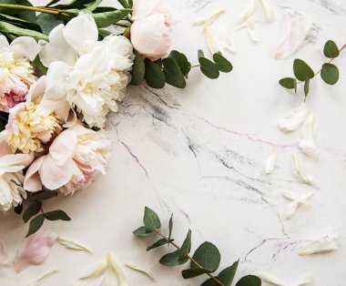 pembe peonies ile arka plan