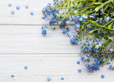 Beyaz ahşap arka planda fotokopi alanı olan 
