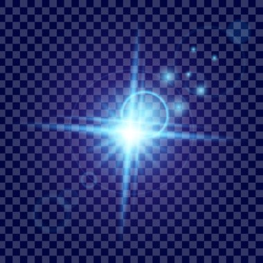 Parlak ışık efektlerinden oluşan yaratıcı bir konsept vektör kümesi siyah arka planda izole edilmiş kıvılcımlarla parlar. Resim tasarımı için, Noel kutlaması için pankart, sihirli ışık ışını