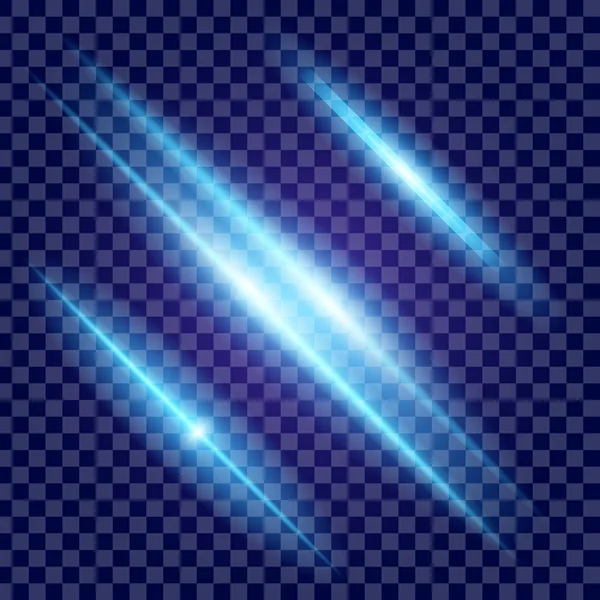 Parlak ışık efektlerinden oluşan yaratıcı bir konsept vektör kümesi siyah arka planda izole edilmiş kıvılcımlarla parlar. Resim tasarımı için, Noel kutlaması için pankart, sihirli ışık ışını