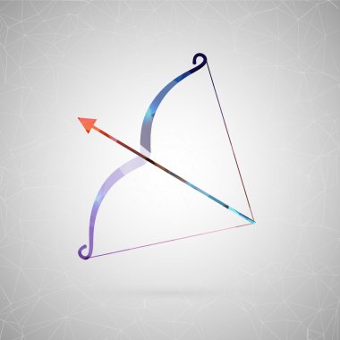 Yaratıcı soyut kavram vektör. Web ve mobil içerik arka plan, sıradışı şablon tasarımı, düz siluet nesne ve toplumsal kitle iletişim araçları imge, üçgen sanat origami izole için