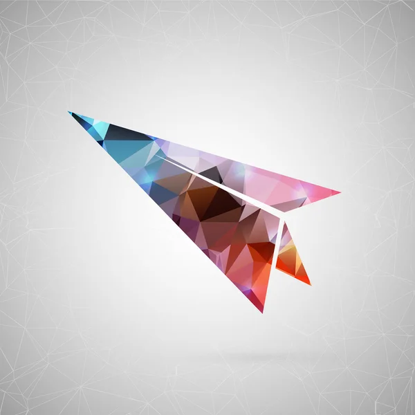 Abstract creative concept vector. For web and mobile content isolated on background, unusual template design, flat silhouette object and social media image, triangle art origami — Stock Vector