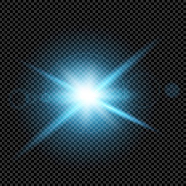 Parlak ışık efektlerinden oluşan yaratıcı bir konsept vektör kümesi siyah arka planda izole edilmiş kıvılcımlarla parlar. Resim tasarımı için, Noel kutlaması için pankart, sihirli ışık ışını