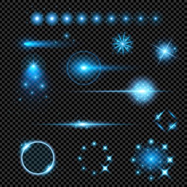 Creative concept Vector set of glow light effect stars bursts with sparkles isolated on black background. For illustration template art design, banner for Christmas celebrate, magic flash energy ray clipart