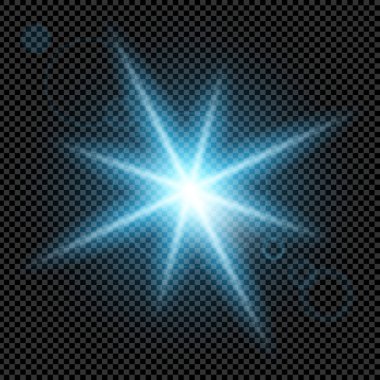 Parlak ışık efektlerinden oluşan yaratıcı bir konsept vektör kümesi siyah arka planda izole edilmiş kıvılcımlarla parlar. Resim tasarımı için, Noel kutlaması için pankart, sihirli ışık ışını