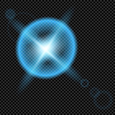 Parlak ışık efektlerinden oluşan yaratıcı bir konsept vektör kümesi siyah arka planda izole edilmiş kıvılcımlarla parlar. Resim tasarımı için, Noel kutlaması için pankart, sihirli ışık ışını