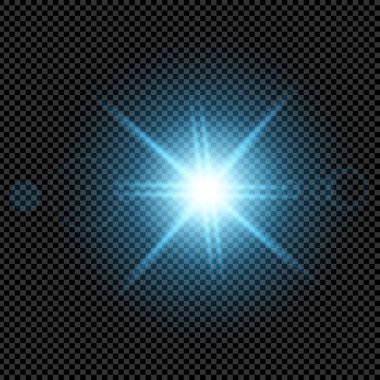 Parlak ışık efektlerinden oluşan yaratıcı bir konsept vektör kümesi siyah arka planda izole edilmiş kıvılcımlarla parlar. Resim tasarımı için, Noel kutlaması için pankart, sihirli ışık ışını