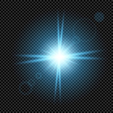 Parlak ışık efektlerinden oluşan yaratıcı bir konsept vektör kümesi siyah arka planda izole edilmiş kıvılcımlarla parlar. Resim tasarımı için, Noel kutlaması için pankart, sihirli ışık ışını