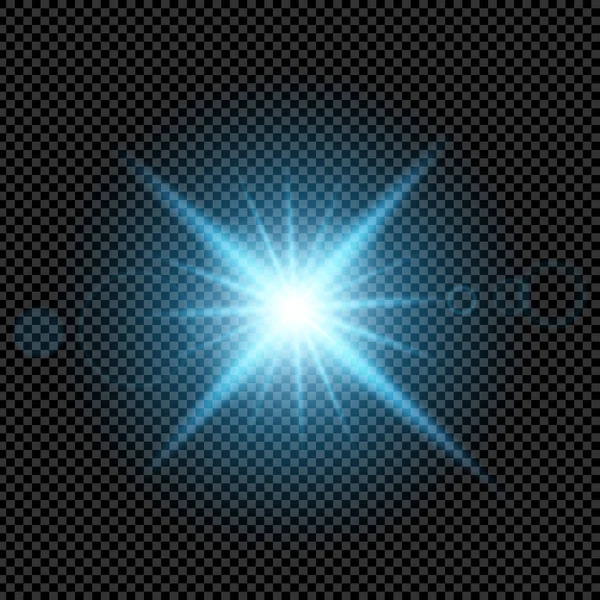 创意概念矢量集的辉光效应恒星爆裂与火花隔离在黑色背景。图例模板艺术设计，圣诞庆祝横幅，魔法闪光能量射线 — 图库矢量图片