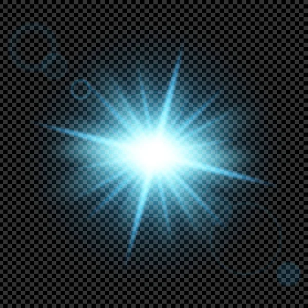 Concepto creativo Conjunto vectorial de estrellas con efecto de luz brillante estalla con destellos aislados sobre fondo negro. Para el diseño de arte de la plantilla de ilustración, banner para celebrar la Navidad, rayo mágico de energía flash — Archivo Imágenes Vectoriales