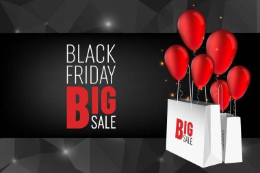 Soyut vektör kara Cuma satış planı. Sanat şablonu tasarımı, liste, sayfa, taklit broşür stili, afiş, fikir, kapak, kitap, boş, kart, reklam, poster, rozet