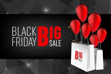 Soyut vektör kara Cuma satış planı. Sanat şablonu tasarımı, liste, sayfa, taklit broşür stili, afiş, fikir, kapak, kitap, boş, kart, reklam, poster, rozet