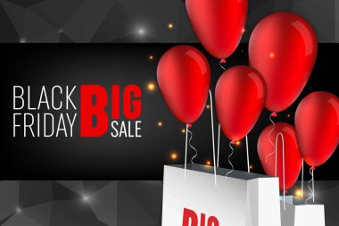 Soyut vektör kara Cuma satış planı. Sanat şablonu tasarımı, liste, sayfa, taklit broşür stili, afiş, fikir, kapak, kitap, boş, kart, reklam, poster, rozet