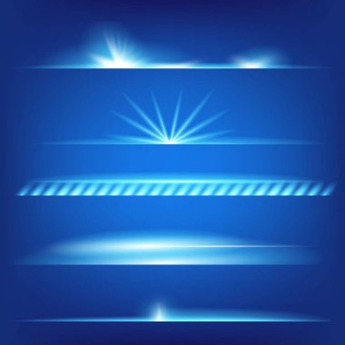 Parlak ışık efektlerinden oluşan yaratıcı bir konsept vektör kümesi siyah arka planda izole edilmiş kıvılcımlarla parlar. Resim tasarımı için, Noel kutlaması için pankart, sihirli ışık ışını