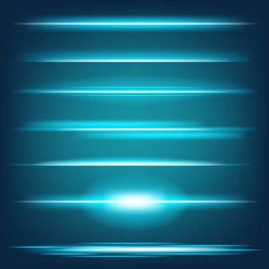 Parlak ışık efektlerinden oluşan yaratıcı bir konsept vektör kümesi siyah arka planda izole edilmiş kıvılcımlarla parlar. Resim tasarımı için, Noel kutlaması için pankart, sihirli ışık ışını