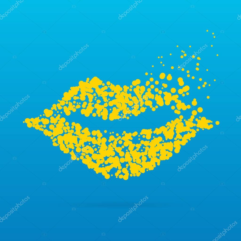 Abstract creative concept vector icon of mouth for web and mobile app isolated on background. For art illustration template design, business infographic, social media, digital flat silhoette.