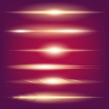 Parlak ışık efektlerinden oluşan yaratıcı bir konsept vektör kümesi siyah arka planda izole edilmiş kıvılcımlarla parlar. Resim tasarımı için, Noel kutlaması için pankart, sihirli ışık ışını