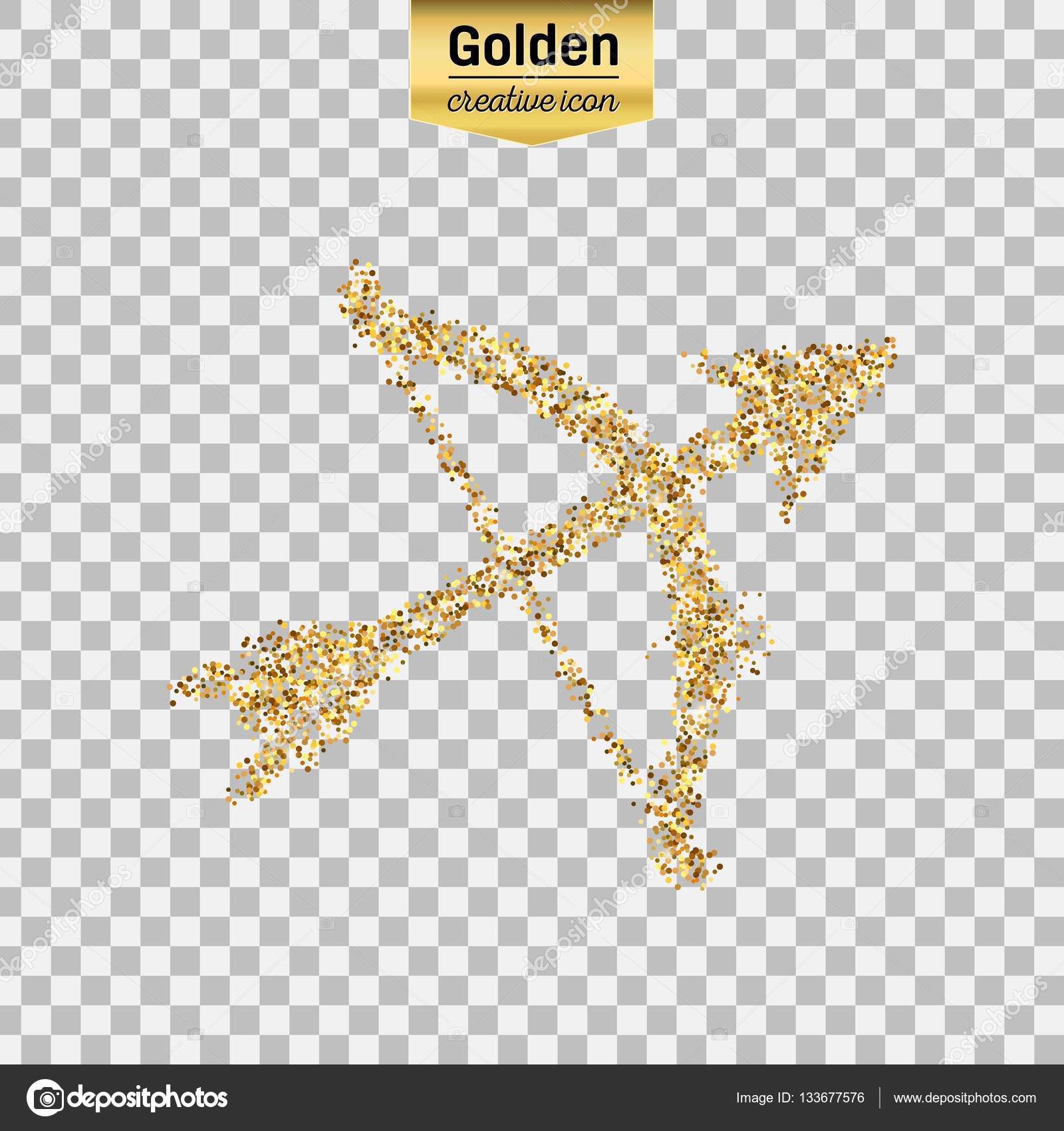 Gold glitter vector object Stock Vector by ©MIKHAIL_GRACHIKOV 133677576