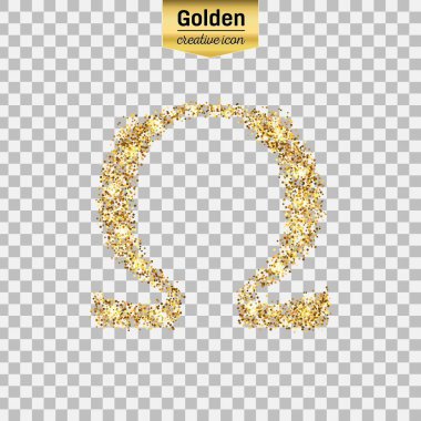Gold glitter vector icon clipart
