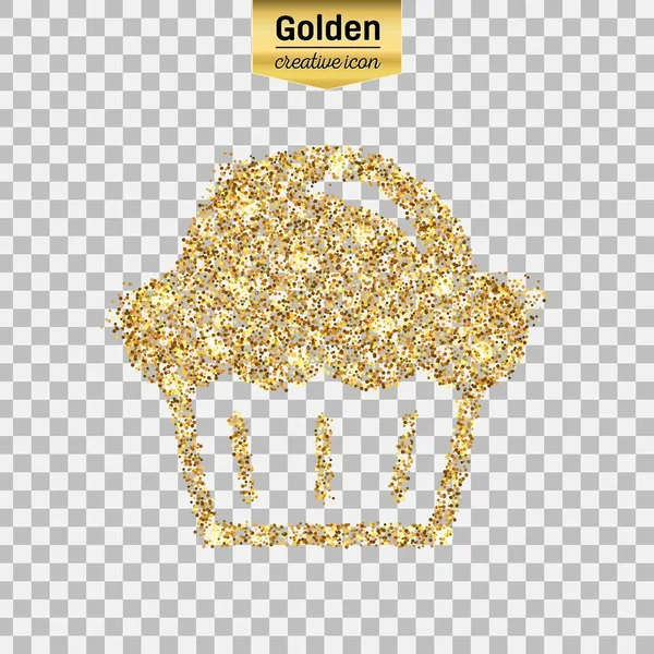 Χρυσά glitter εικονίδιο του φορέα — Διανυσματικό Αρχείο
