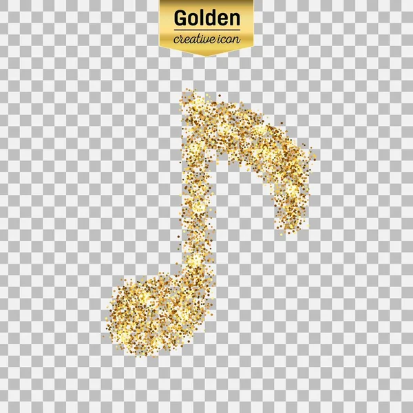 Gouden glitter vector pictogram — Stockvector