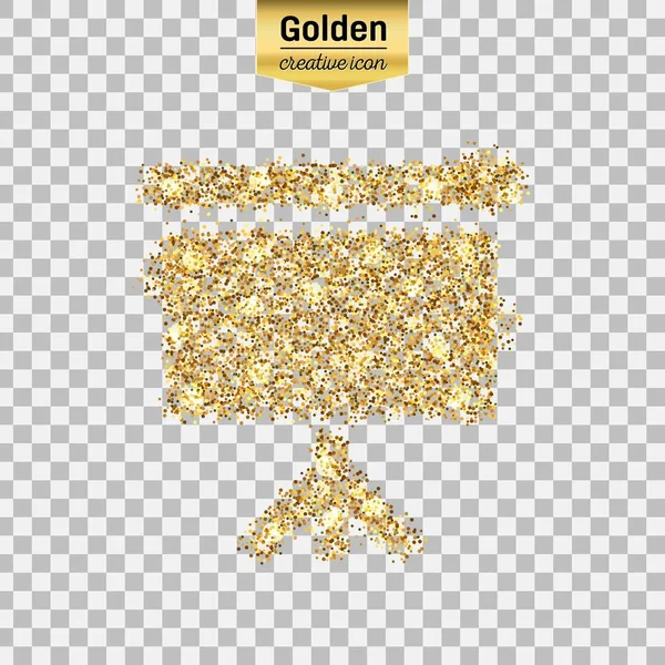 Ícone de vetor de brilho dourado — Vetor de Stock