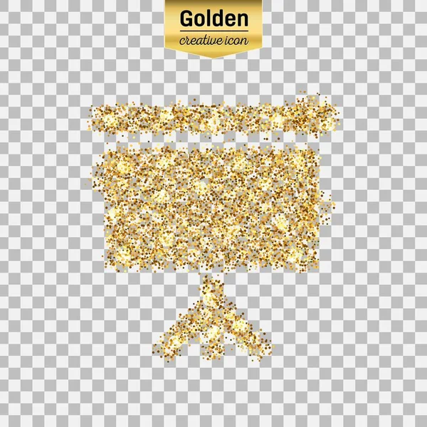 Gouden glitter vector pictogram — Stockvector