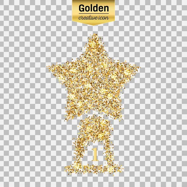 Gouden glitter vector pictogram — Stockvector