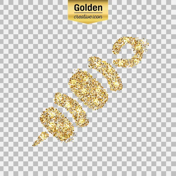 Gouden glitter vector pictogram — Stockvector