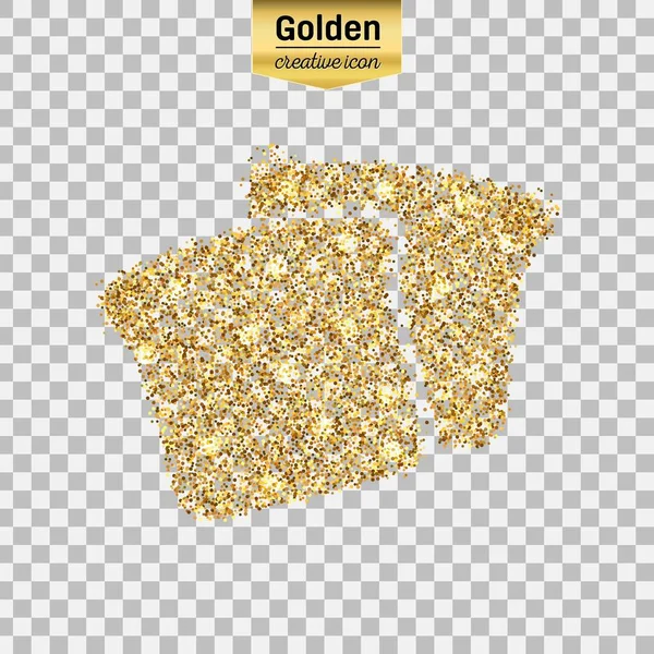 Ikona wektor złoto świecidełka — Wektor stockowy
