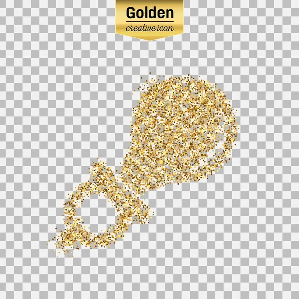 Oro brillo vector objeto — Vector de stock