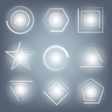 Parlak ışık efektlerinden oluşan yaratıcı bir konsept vektör kümesi siyah arka planda izole edilmiş kıvılcımlarla parlar. Resim tasarımı için, Noel kutlaması için pankart, sihirli ışık ışını